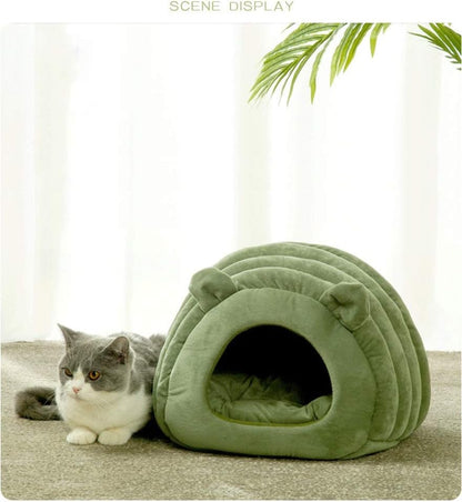 Cozy Winter Cat Cave