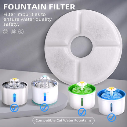 Pet Water Fountain Replacement Filters & Sponges Set