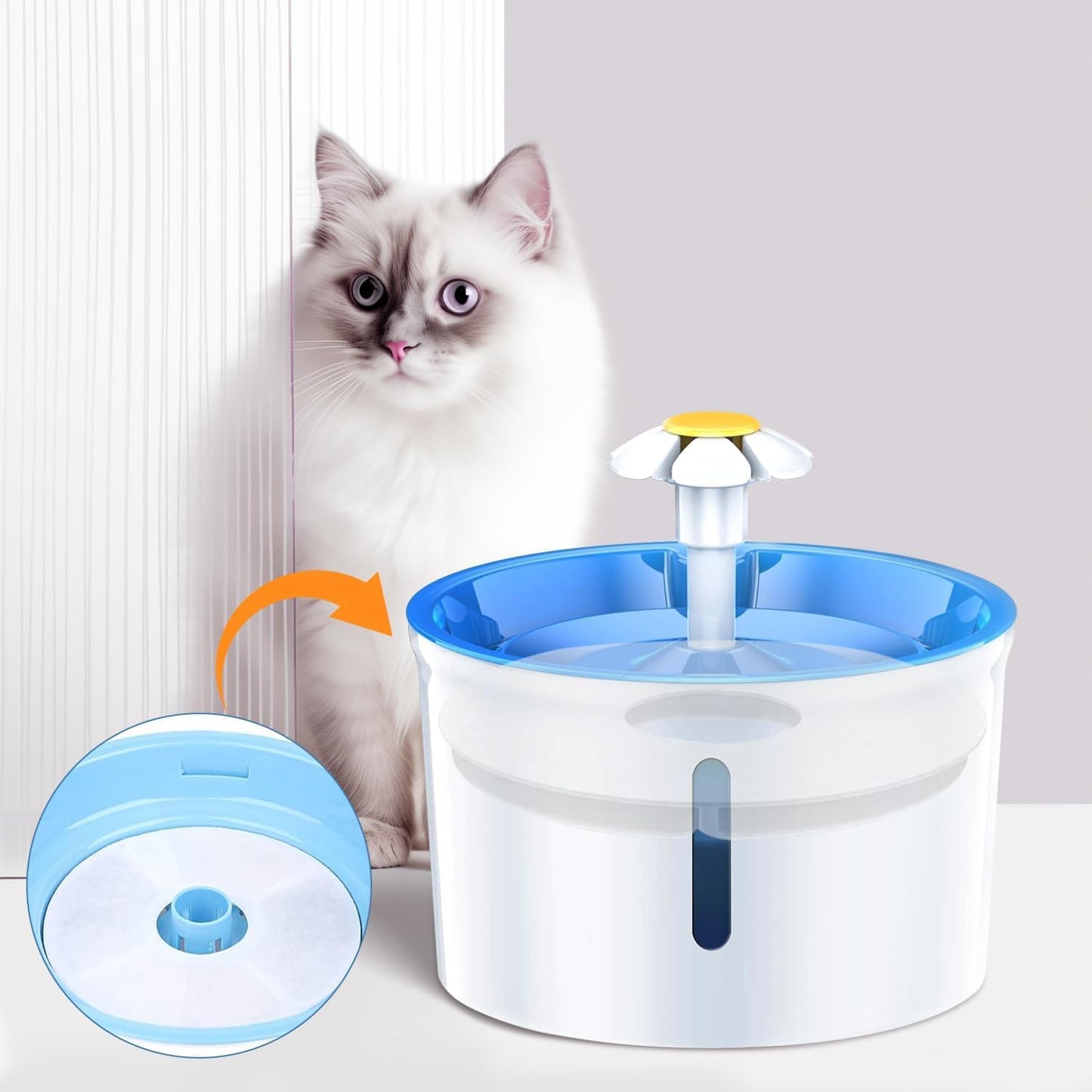 Pet Water Fountain Replacement Filters & Sponges Set