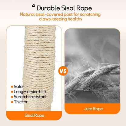 Comparison of Sisal Rope and Jute Rope with text on durability and benefits.