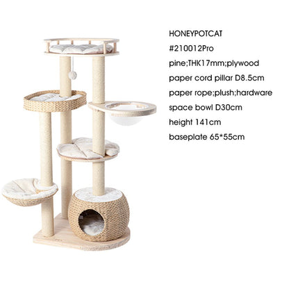 HONEYPOTCAT Cosy Woven Cat Perch 141.5cm - Coco & Harley - Pet Care > Cat Supplies > Cat Furniture - V390-210012PRO