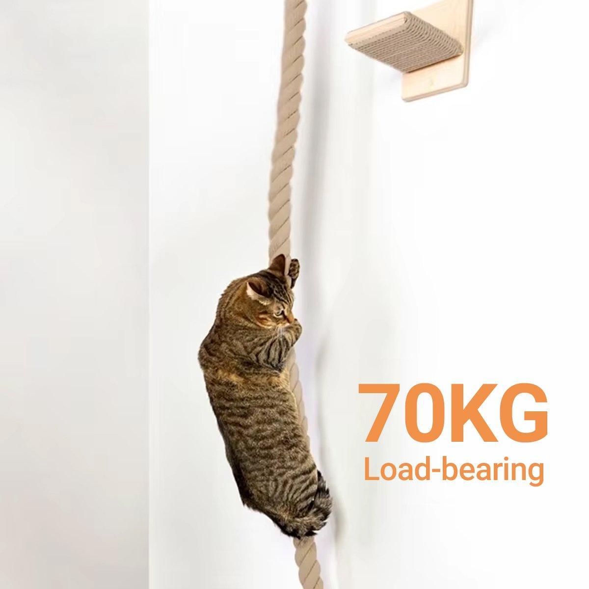 Cat Climbing Rope and Jumping Platform - Coco & Harley - Pet Care > Cat Supplies > Cat Scratchers - V528-CAT-CLIMBER-15DK-491437
