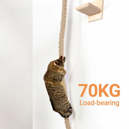 Cat Climbing Rope and Jumping Platform - Coco & Harley - Pet Care > Cat Supplies > Cat Scratchers - V528-CAT-CLIMBER-15DK-491437