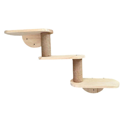 Wall Mounted Cat Climbing Shelf - Coco & Harley - Pet Care > Cat Supplies > Cat Furniture - V528-CAT-STAIRS-3-262026