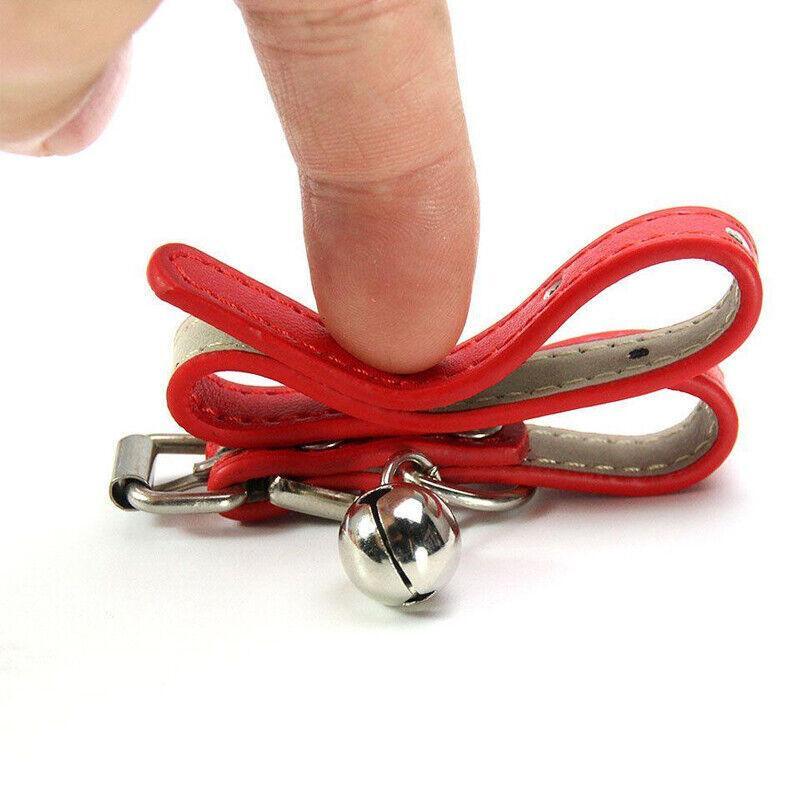 Adjustable PU Leather Cat Collar with Bell Breakaway Buckle 9 Colours - Brown