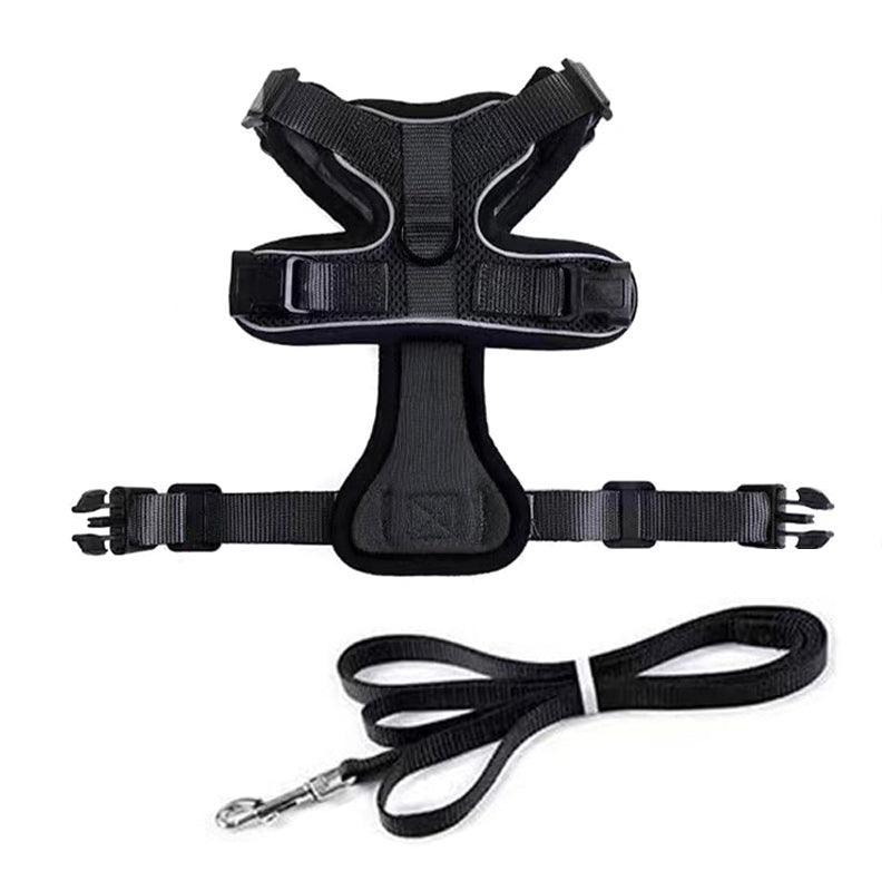 Adjustable Pet Harness and Leash Set for Cat Dog Escape Proof Reflective Vest - S
