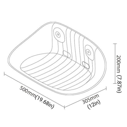 Technical drawing of a cat perch with dimensions labelled