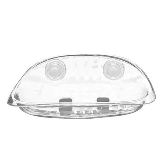 Clear dome-shaped cat hammock on a white background