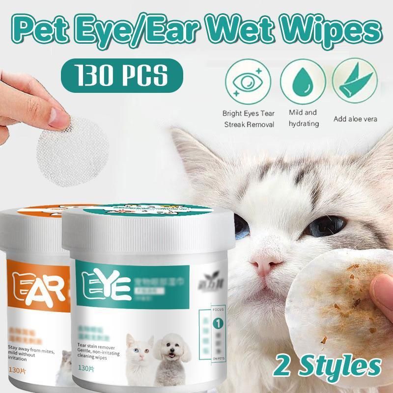 Pet Eye Cleaning Wipes - Coco & Harley - Pet Care > Cleaning & Maintenance > Pet Grooming Supplies - V528-MH00228-YBSJ-130PCS-477718