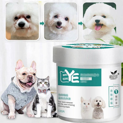 Pet Eye Cleaning Wipes - Coco & Harley - Pet Care > Cleaning & Maintenance > Pet Grooming Supplies - V528-MH00228-YBSJ-130PCS-477718
