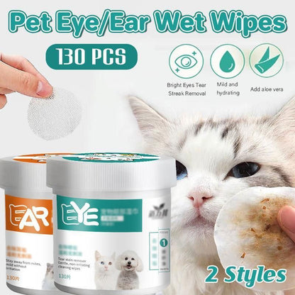 Pet Ear Cleaning Wipes - Coco & Harley - Pet Care > Cleaning & Maintenance > Pet Grooming Supplies - V528-MH00229-EBSJ-130PCS-831411