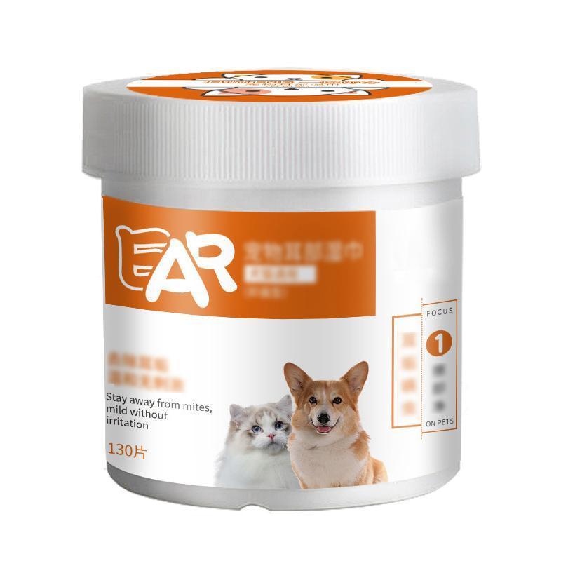130pcs Wipes Wet Pet Eye/Ear Dog Cat Tear Stain Remover Cleaning Paper Wipes - Ear Wipes
