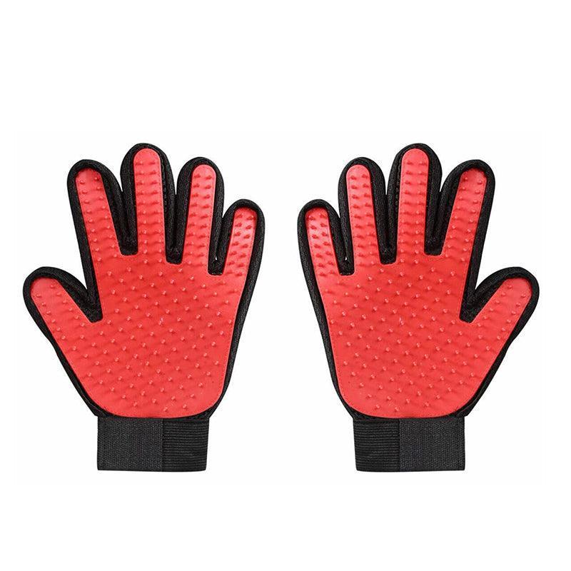 Pet Dog Cat Massage Hair Removal Grooming Comb Touch Cleaning Brush Magic Glove - Green Right Hand