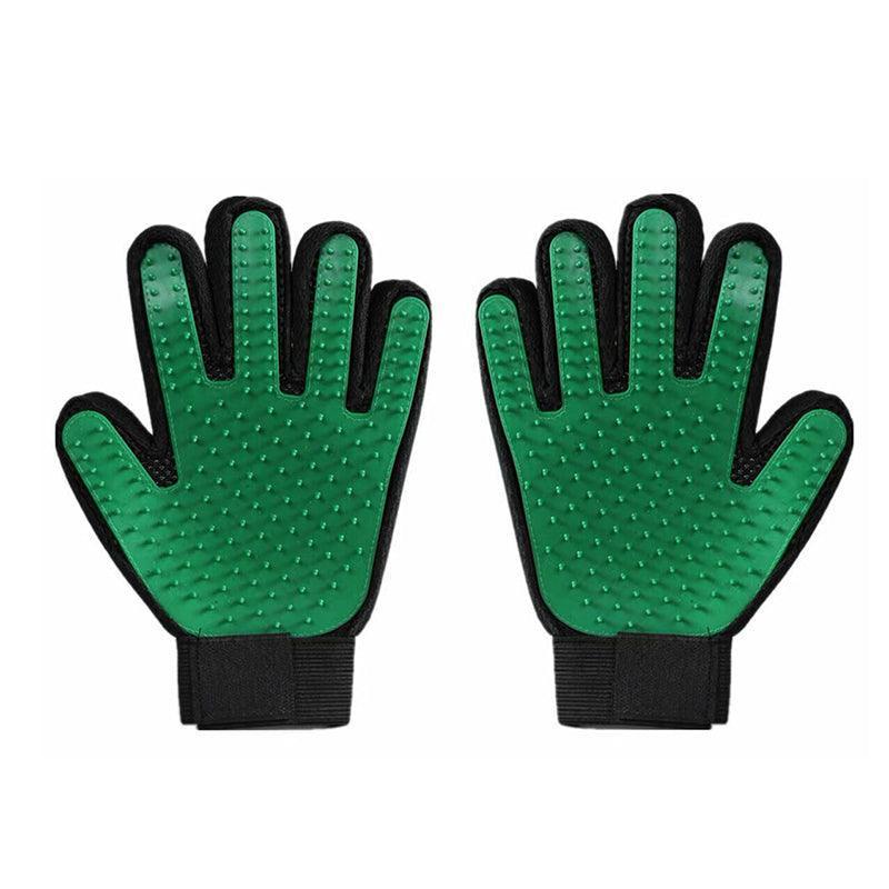 Pet Dog Cat Massage Hair Removal Grooming Comb Touch Cleaning Brush Magic Glove - Pink Left Hand