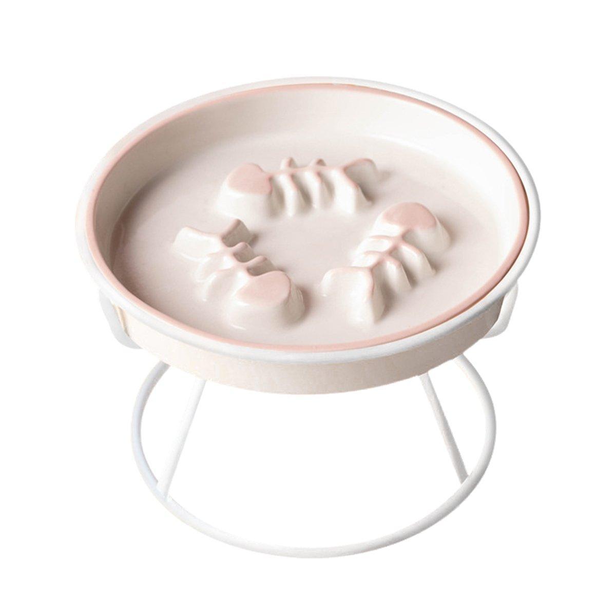 Ceramic Elevated Cat Bowl - Black Bowl-Black Stand