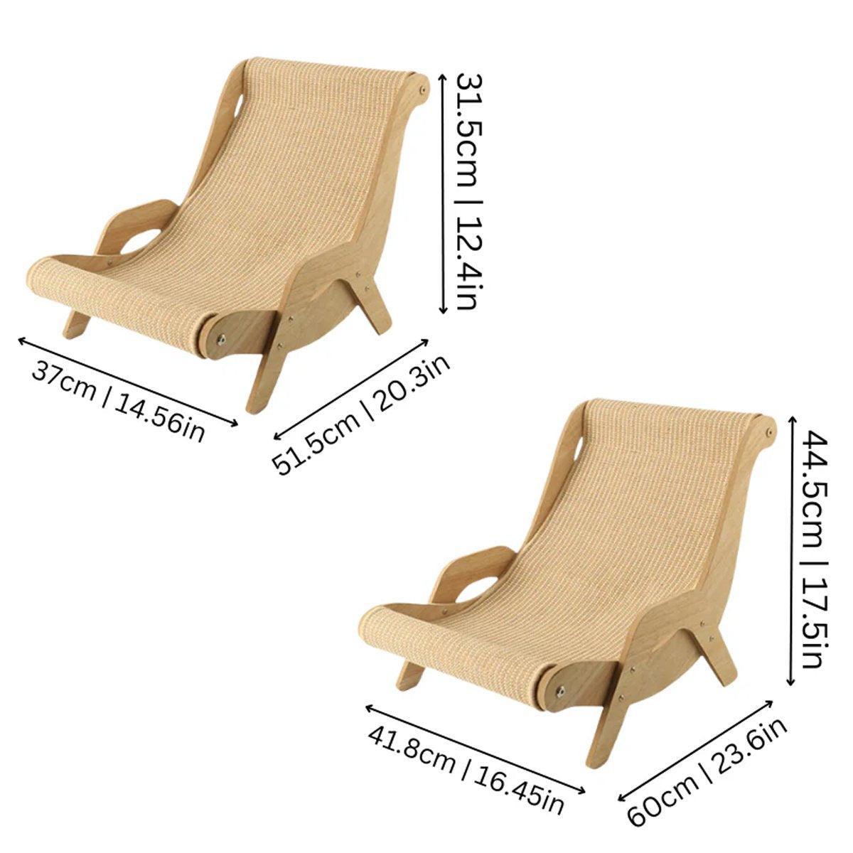 Cat Scratching Recliner Sofa 2 in 1 Lounge Bed Durable Scratch Board Furniture - XL