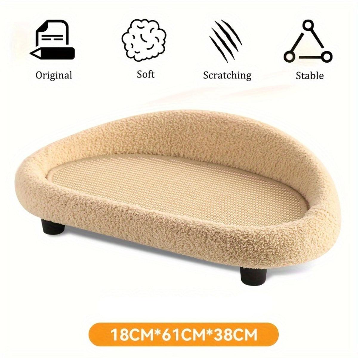 Large Cat Scratching Board Sofa Scratch Resistant Nest for Cats and Kittens - Brown