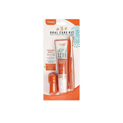 Pet Toothbrush & Toothpaste Set - Vanilla Flavour - Coco & Harley - Pet Care > Cleaning & Maintenance > Pet Grooming Supplies - V528-PETTOOTHPASTE-ORANG-60016