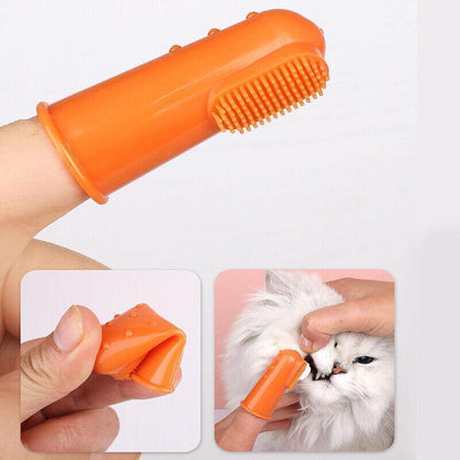 Pet Toothbrush & Toothpaste Set - Vanilla Flavour - Coco & Harley - Pet Care > Cleaning & Maintenance > Pet Grooming Supplies - V528-PETTOOTHPASTE-ORANG-60016