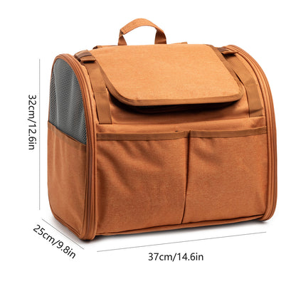 Pet Carrier Backpack - Brown - Coco & Harley - Pet Care > Cat Supplies > Cat Carriers & Crates - V888-ELOSUNG19178