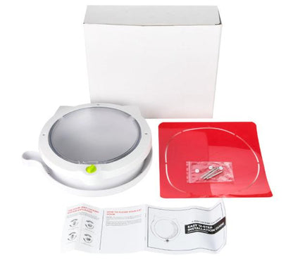 Cat door components and installation manual on a white background