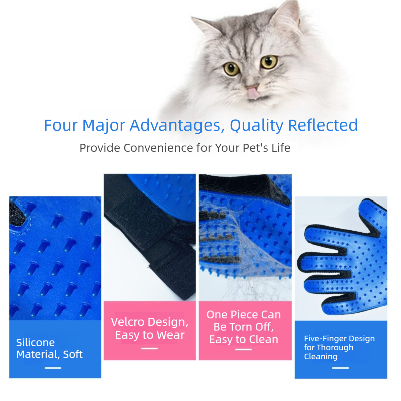 Pet Grooming Gloves x 3 pairs
