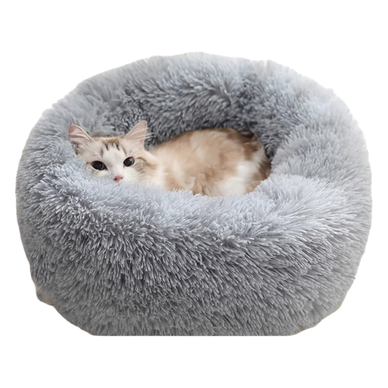 Cozy Donut Calming Bed (Diameter 50cm) - Grey