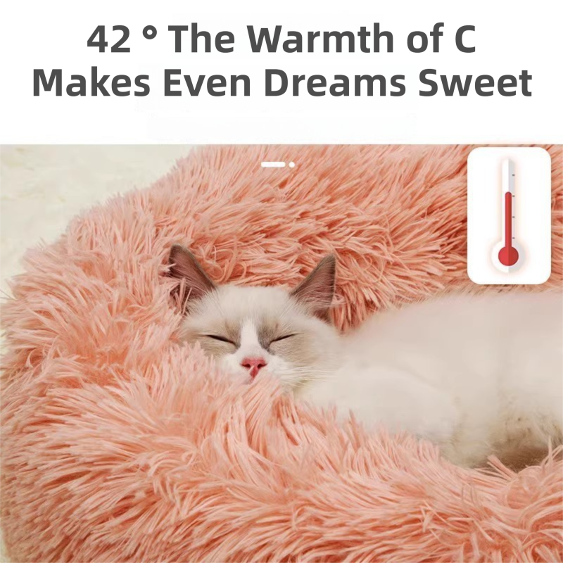 Cozy Donut Calming Bed (Diameter 50cm) - Grey