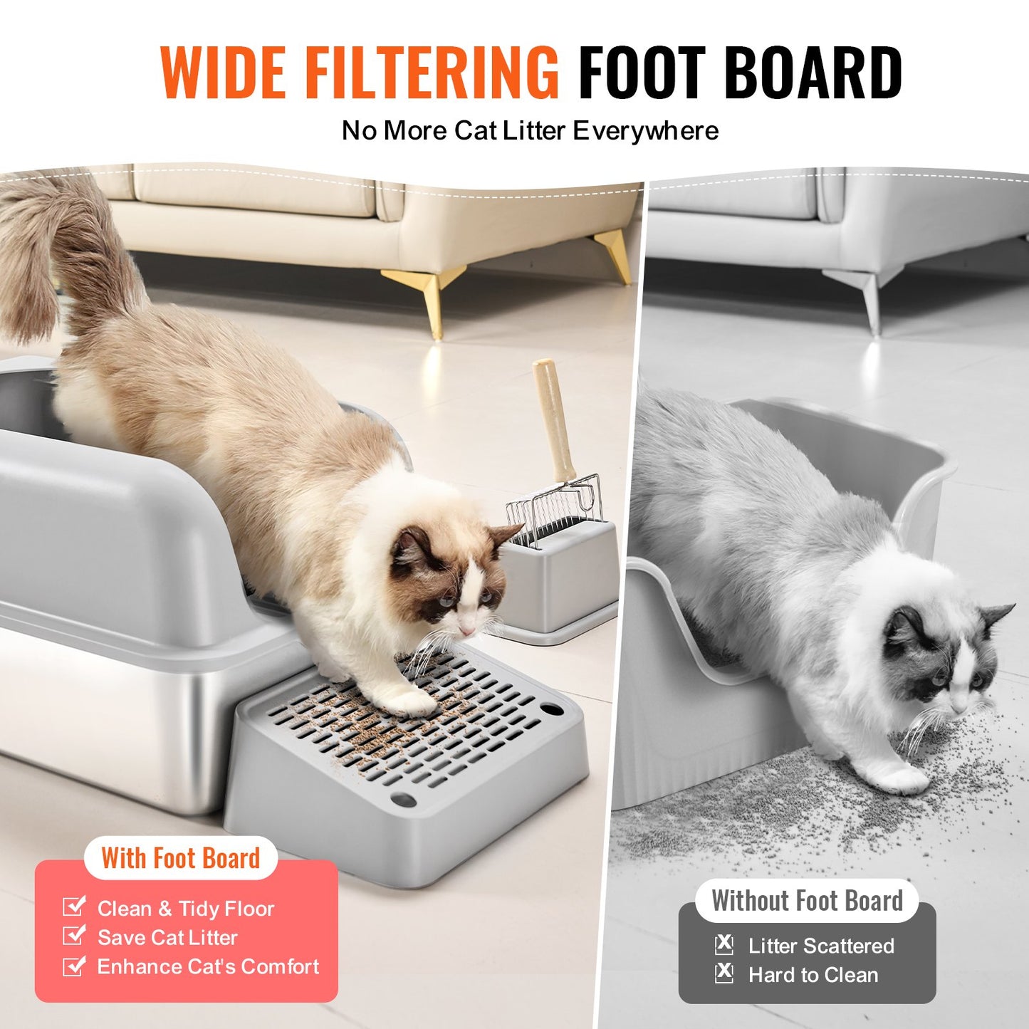 Stainless Steel Cat Litter Box - Coco & Harley - Pet Care > Cat Supplies > Cat Litter - V952-BKFSMSPBXGSLHVLT6V0