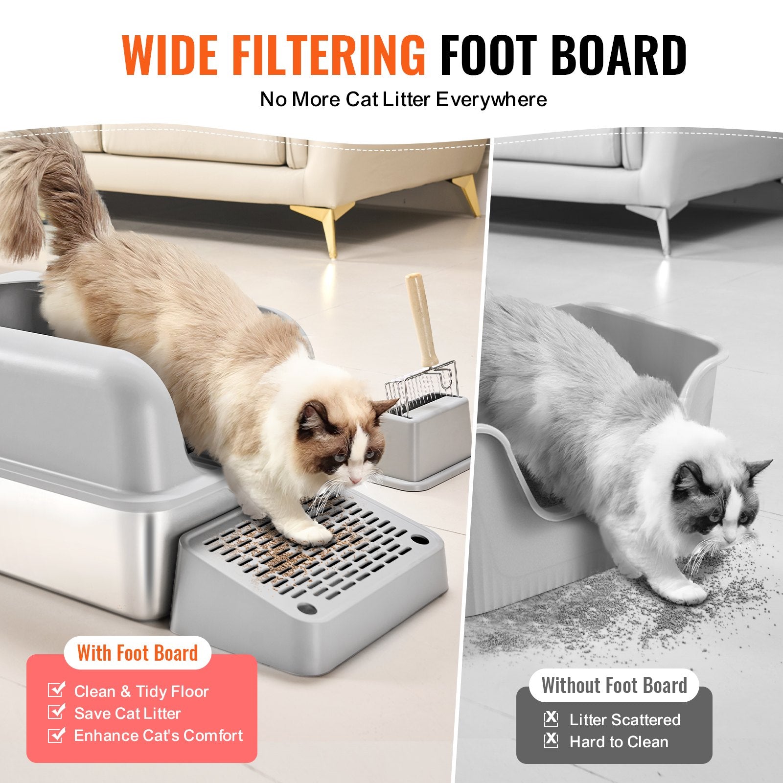 Stainless Steel Cat Litter Box - Coco & Harley - Pet Care > Cat Supplies > Cat Litter - V952-BKFSMSPBXGSLHVLT6V0