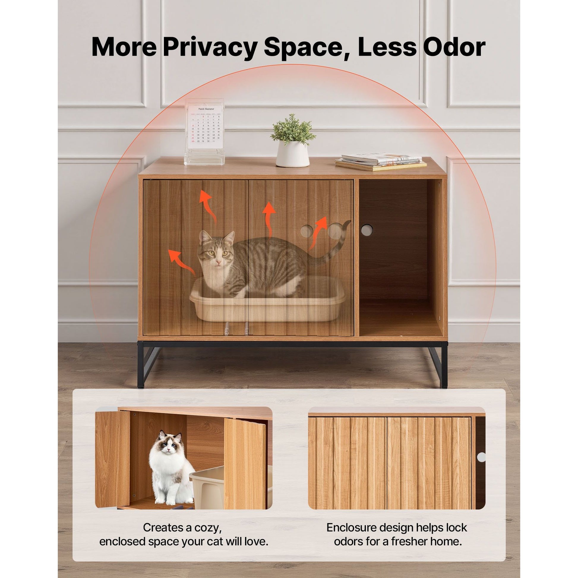 Hidden Litter Box Enclosure - Coco & Harley - Pet Care > Cat Supplies > Cat Litter - V952-JSJJMSPWQ3151XBNF001V0