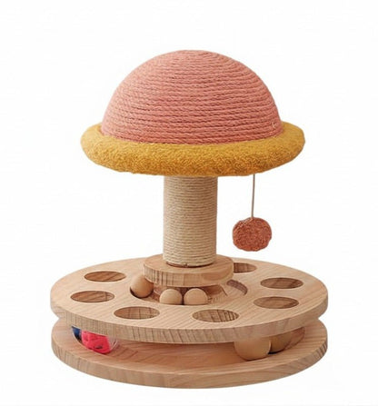 Interactive Cat Scratching Post with Ball Track - Coco & Harley - Pet Care > Toys > Cat Toys - V888-ELOSUNG13625
