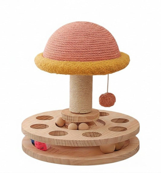 Interactive Cat Scratching Post with Ball Track - Coco & Harley - Pet Care > Toys > Cat Toys - V888-ELOSUNG13625