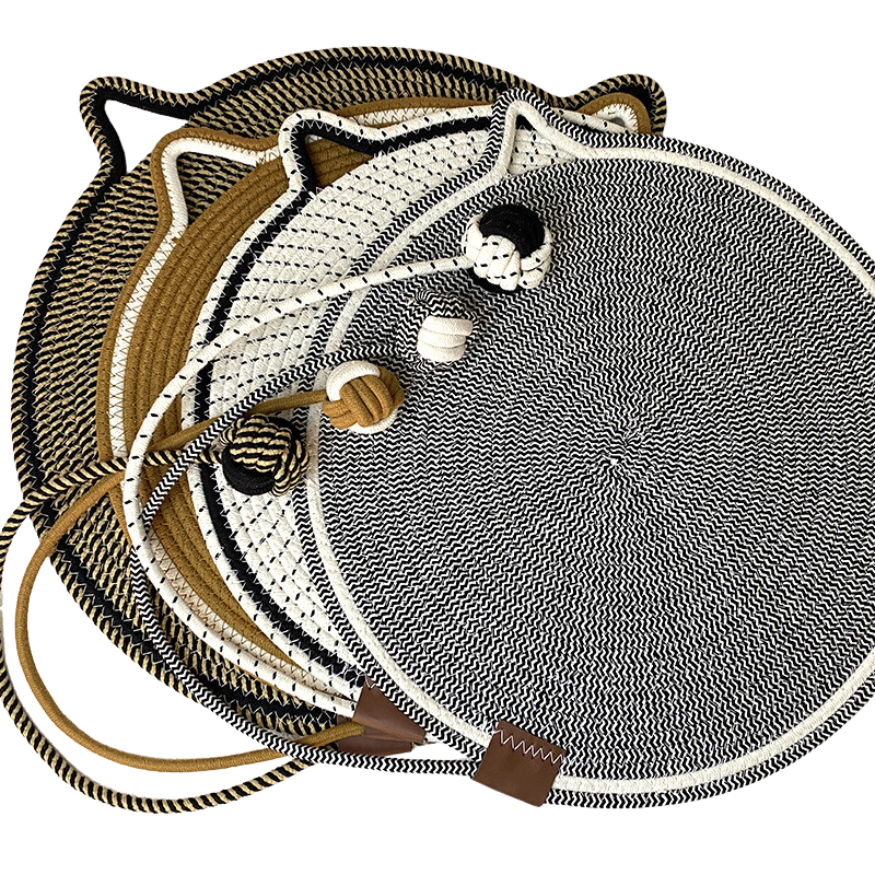 Durable Cat Scratching Mat with Attached Toy Ball