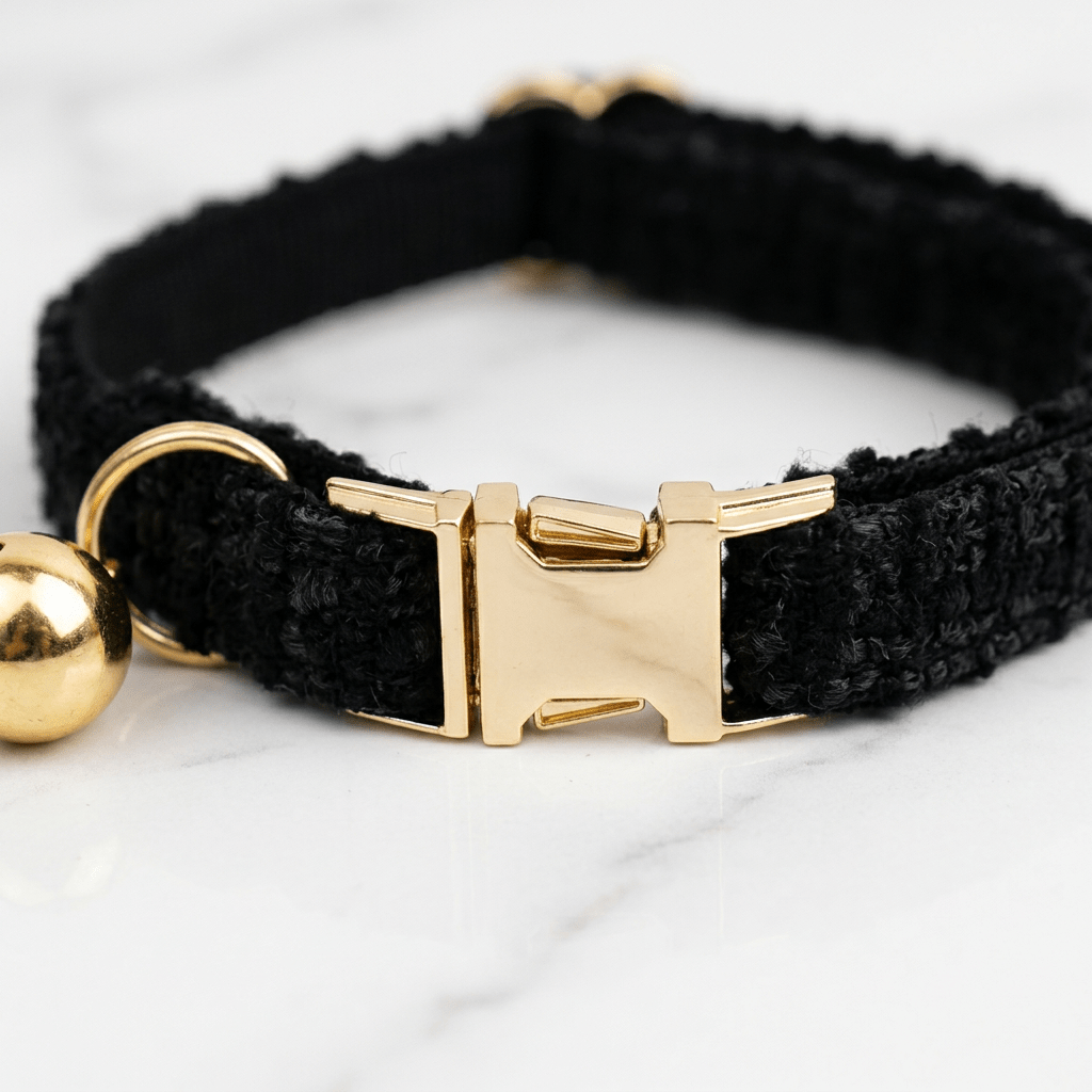 Tweed-Style Cat Collar with Bell - Coco & Harley - V888-ELOSUNG53955