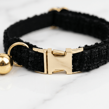 Tweed-Style Cat Collar with Bell - Coco & Harley - V888-ELOSUNG53955