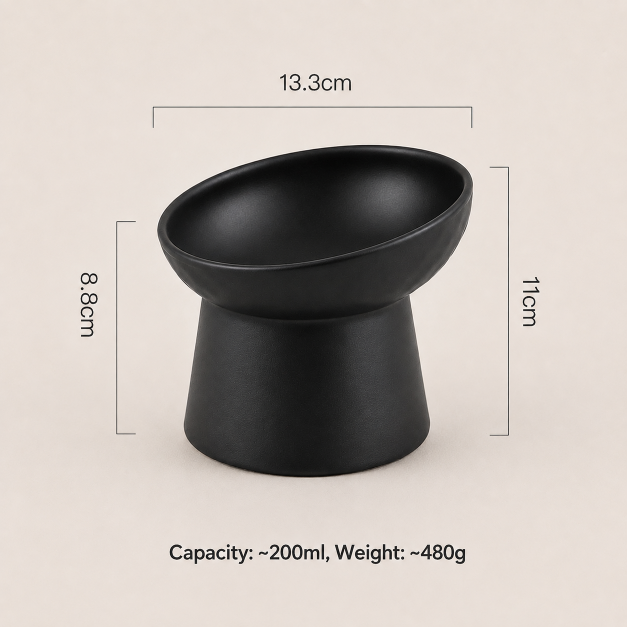 Elevated Ceramic Cat Bowl Set (2 Pack)