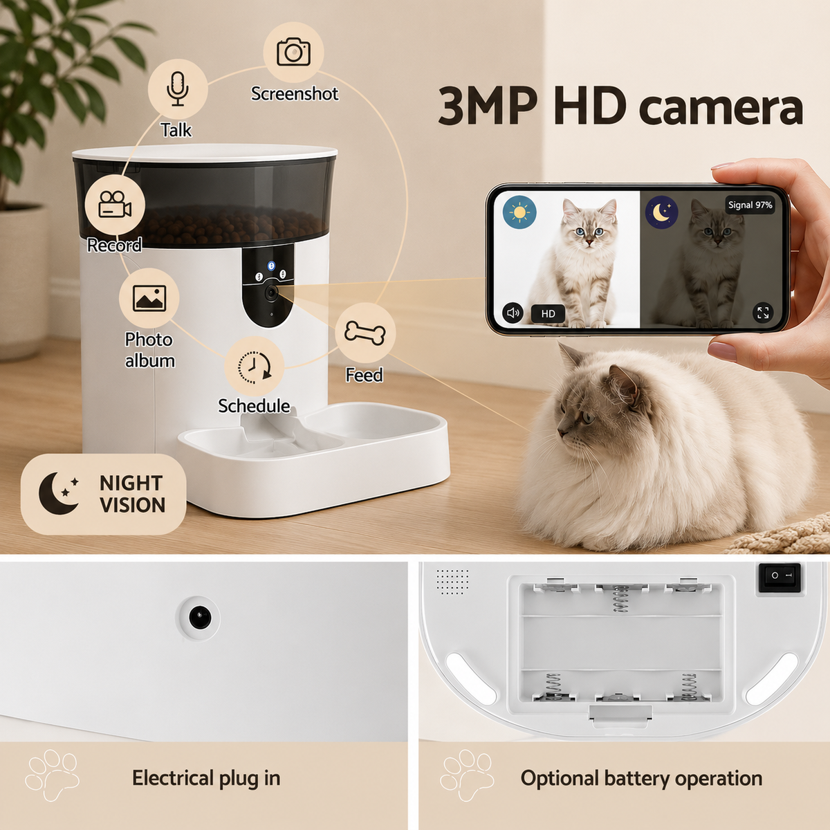 i.Pet Smart Pet Feeder with Camera with night vision