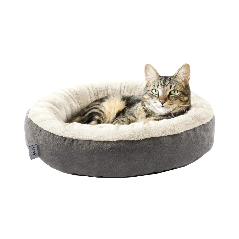 Love's Cabin Round Donut Cat Cushion Bed